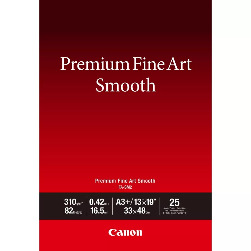 Premium Fine Art Smooth FA-SM2 - Seidig - 16,5 mil - A3 Plus (330,2 x 482,6 mm)
